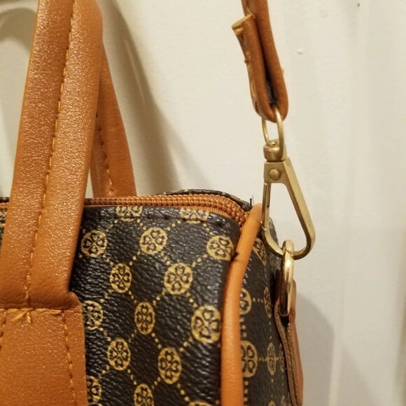 Small Mini Brown Cognac Speedy Crossbody Handbag - Picture 9 of 11